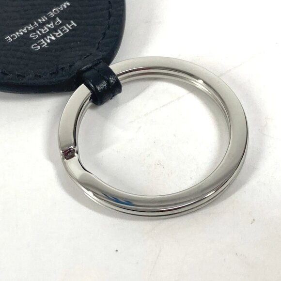 HERMES Poulpe Charm Bag Charm Key Ring Key Holder Leather Black Unused - Picture 5 of 13